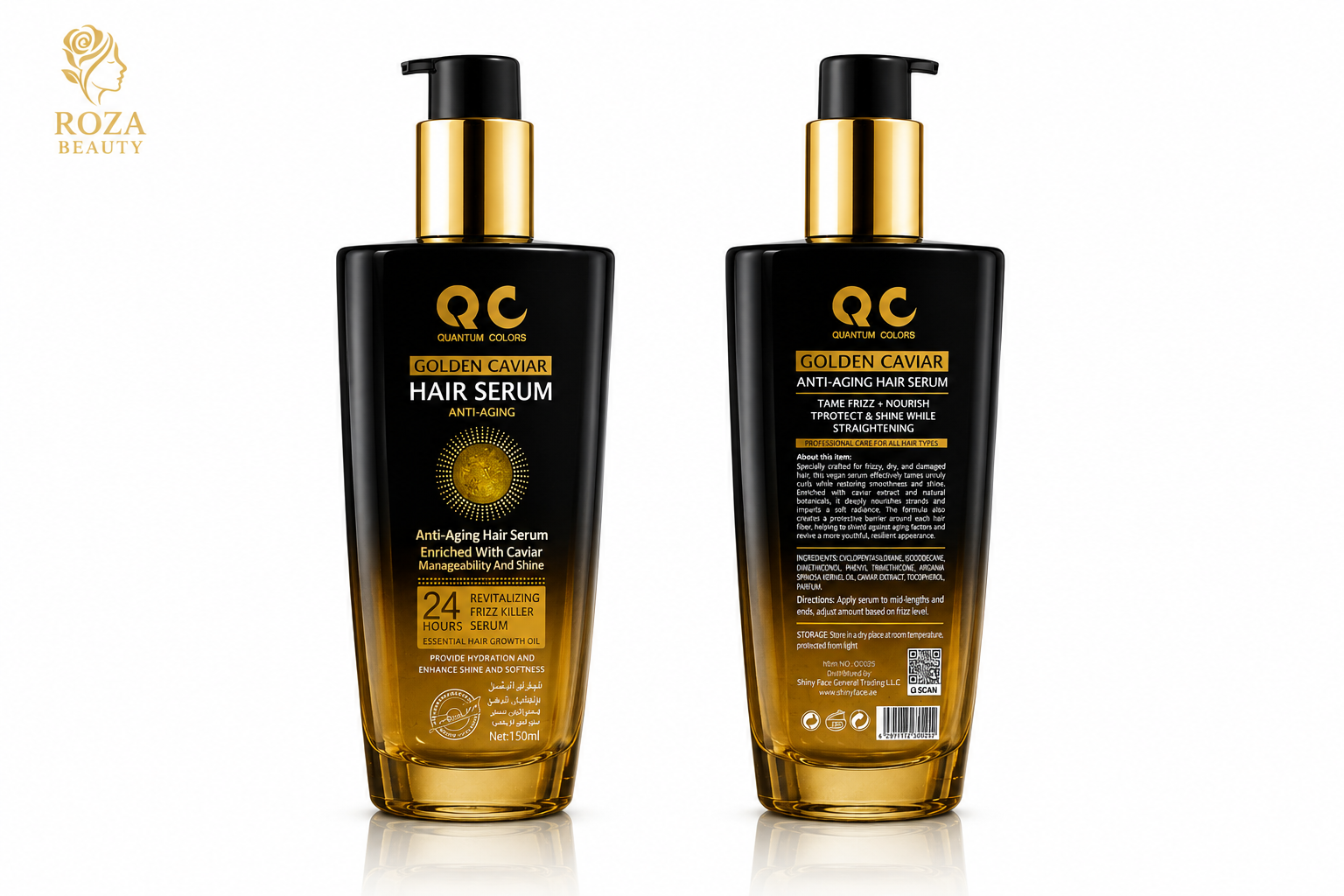 . سرم مو خاویار طلایی کوانتوم کالرز QC Golden Caviar Hair Serum